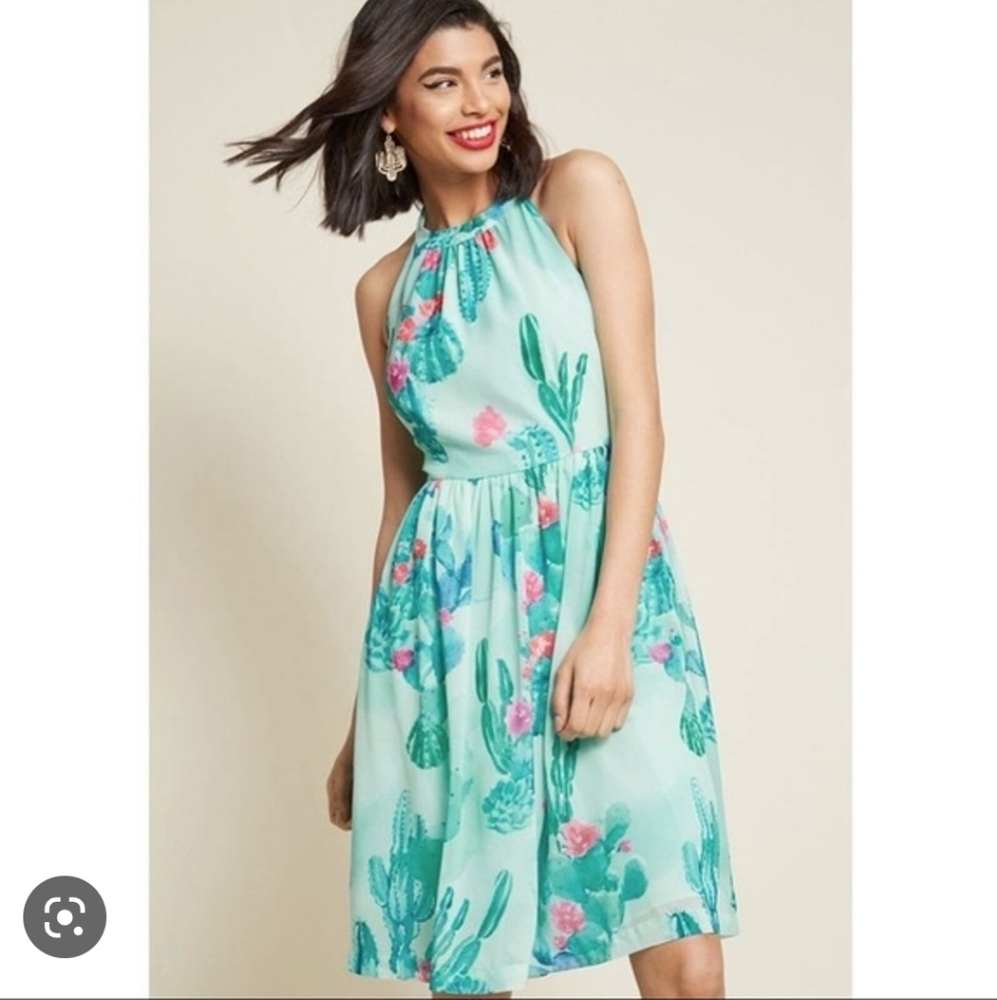 Modcloth whats the zeal dress cactus